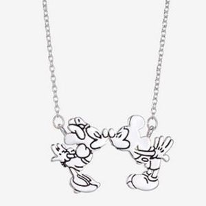 Disney Mickey and Minnie Silver Necklace